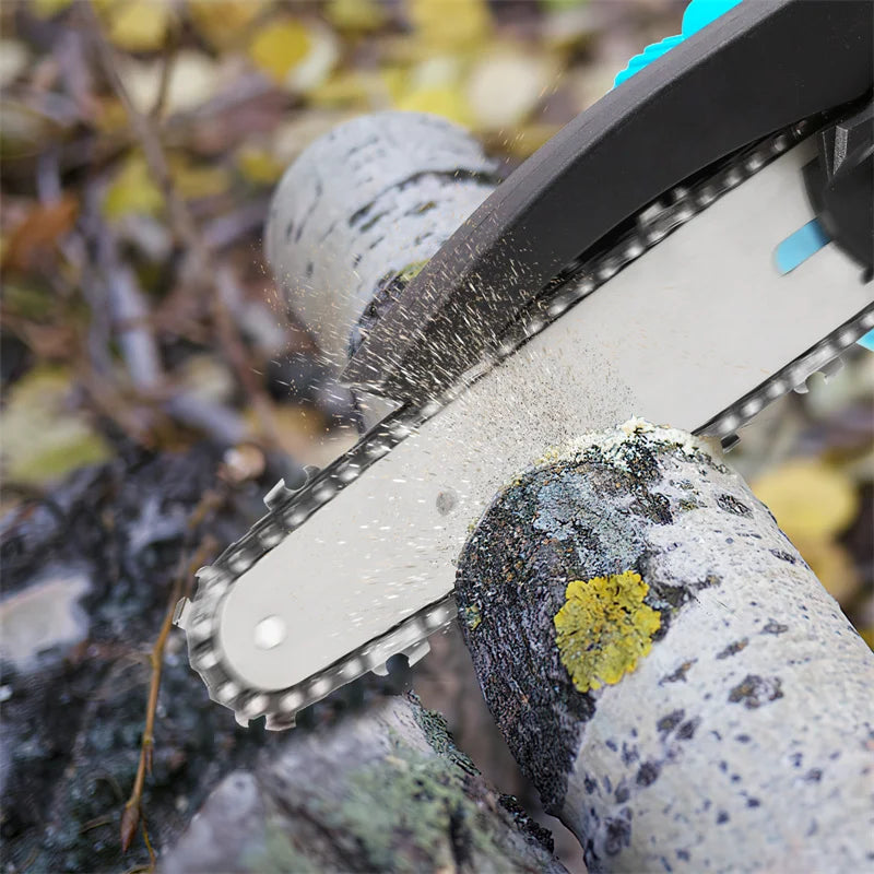 8 Inch Electric Garden Logging Wood Chainsaw With Automatic Oiler Pruning Woodworking Power Tool Compatible For 21V Lithium Battery