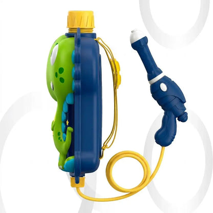 Water Gun with Dinosaur Backpack 1200ml - Outdoor Summer Toy for Children, Large Capacity and Long Range, Ideal for Pool, Beach and Garden - Shipping from Spain