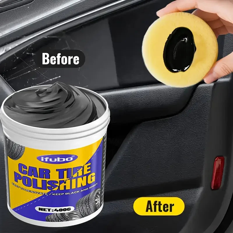 Car Plastic Repair Wax - All-in-One Scratch Remover, Tire Shine Cleaner and Interior Detailing Protectant for Car Trim, Rims