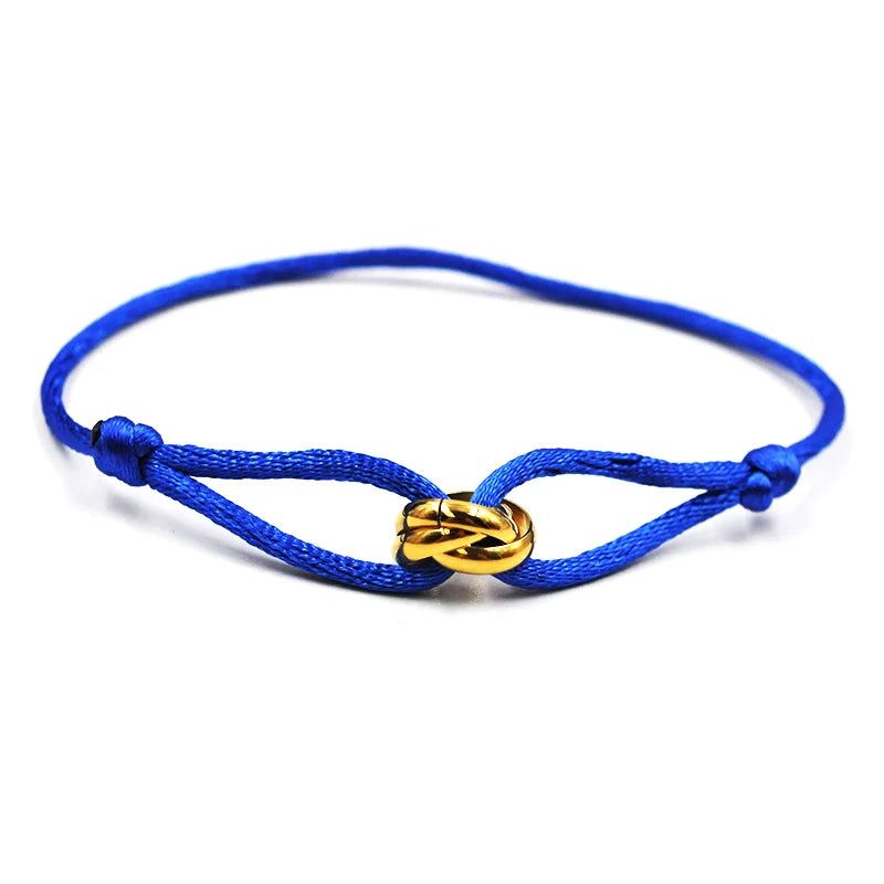 Zalman Wholesale GDS888 Luxury Unisex Bracelet 3 Metal Buckle Hand Chain Adjustable Men's Rope Bracelet for Women Jewelry Gifts