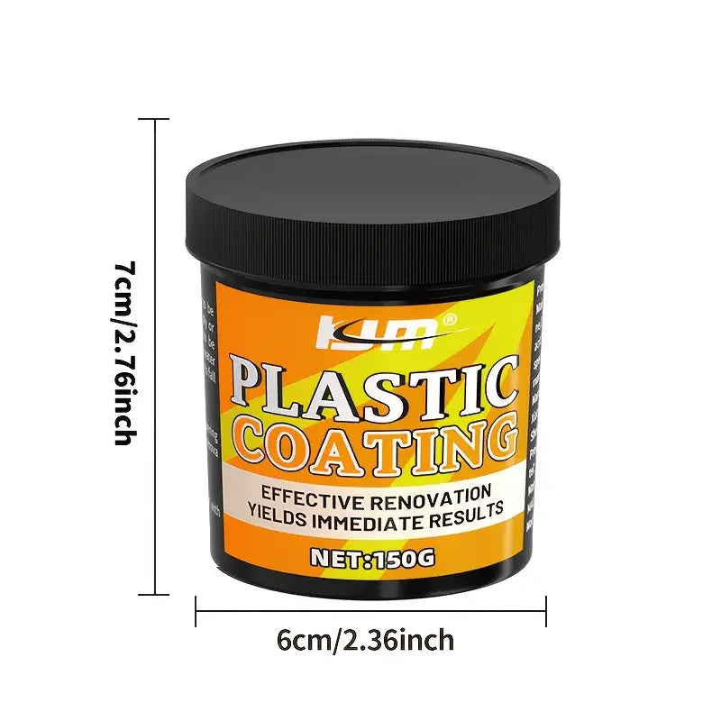 Black Car Interior Repair Wax - Tire Shine and Plastic Repair, Long-Lasting Glossy Coating for Dashboard and Steering Wheel