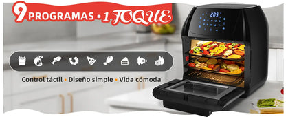 12L Air Fryer, Multifunction Air Oven, 6 Accessories, Dishwasher Safe, Led Touch Screen, Bpa Free, 1500W