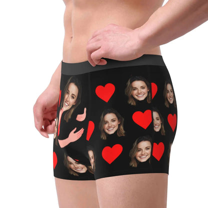 Personalized Face Photo Underwear Custom Boxer Briefs Custom Men Valentine's Day Gift For Husband Anniversary Gift for Dad