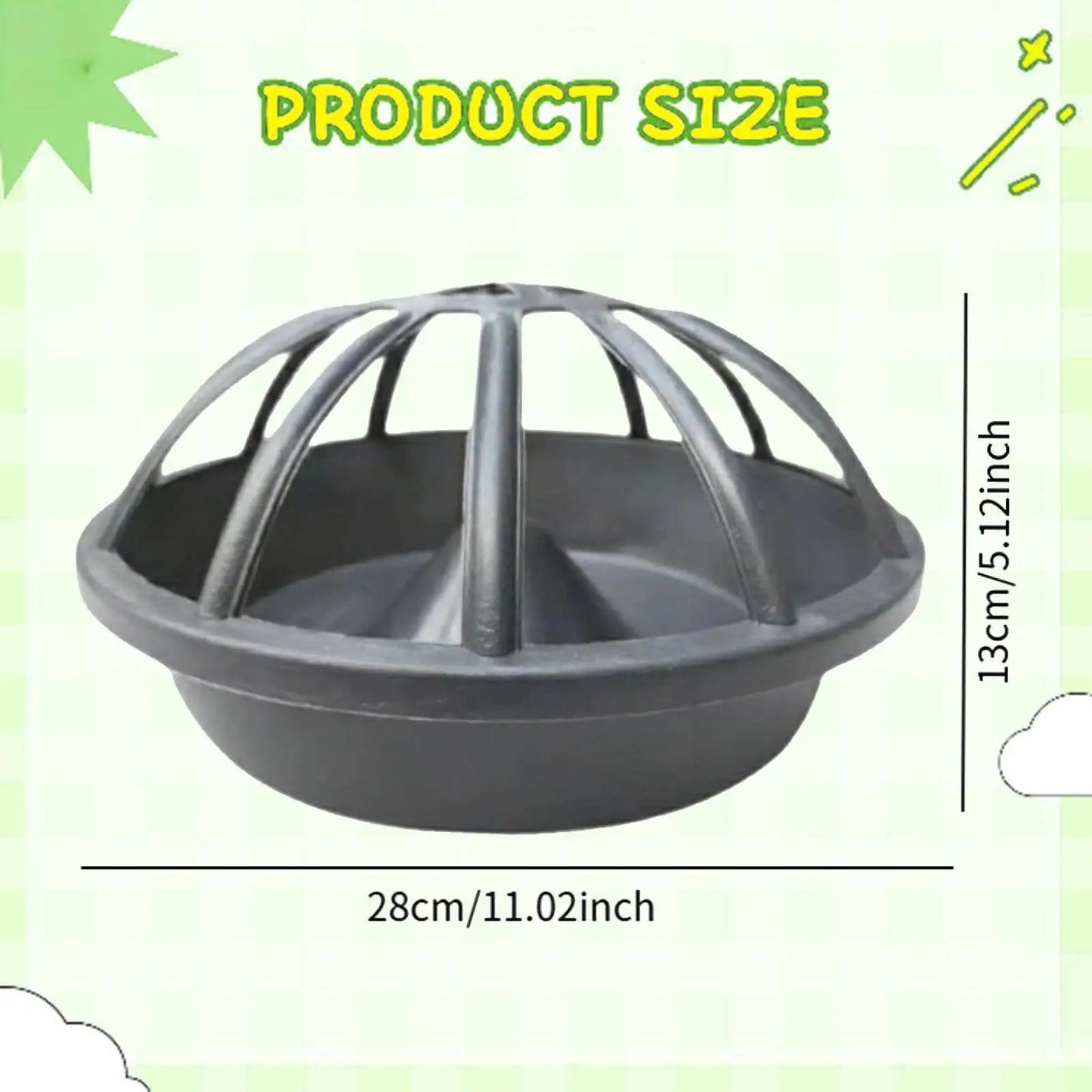 12/18/20 Holes Chicken Feeder Portable Goose Food Dispenser Poultry feed Bucket for Duck Chook Hen Livestock Feeding Supplies