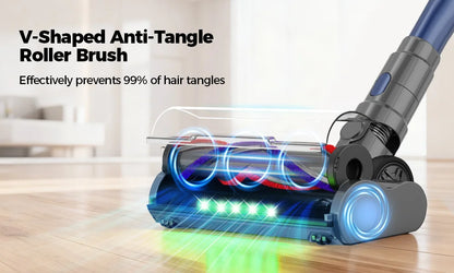 COTIAR S25 Cordless Vacuum Cleaner 650W 60kPa Strong Suction 70 Mins Runtime Handheld Home Appliance Portable Removable Battery