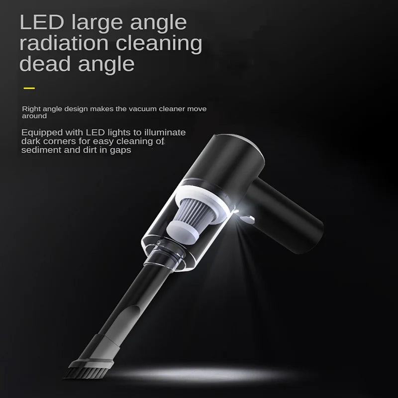 Wireless Car Vacuum Cleaner Portable Vacuum Cleaner Dual Use for Home and Car 120W High Power Powerful Vacuum Cleaner Bring LED