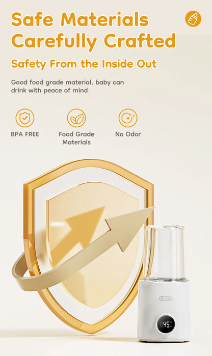 MAMIJOY Baby Bottle Warmer Multi Function 36-100° Adjustable Food Heater Milk Warmer Steriliser ACcurate Temperature Control N22