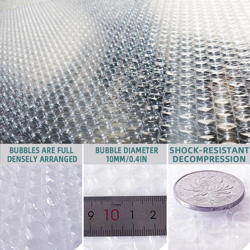 50cm x 5m Industrial Wide Bubble Wrap Roll Extra Large Heavy-Duty Protection for Furniture Electronics Bulk Warehouse Packing