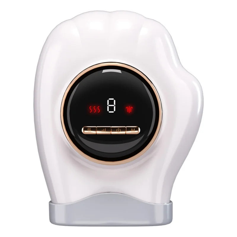 Electric Hand Massager with Heat Air Compression Finger Palm Wrist Therapy Massager Rechargeable Hand Care Device for Pain Relief Relaxation Home Office