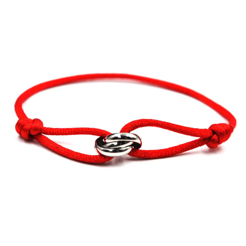 Zalman Wholesale GDS888 Luxury Unisex Bracelet 3 Metal Buckle Hand Chain Adjustable Men's Rope Bracelet for Women Jewelry Gifts