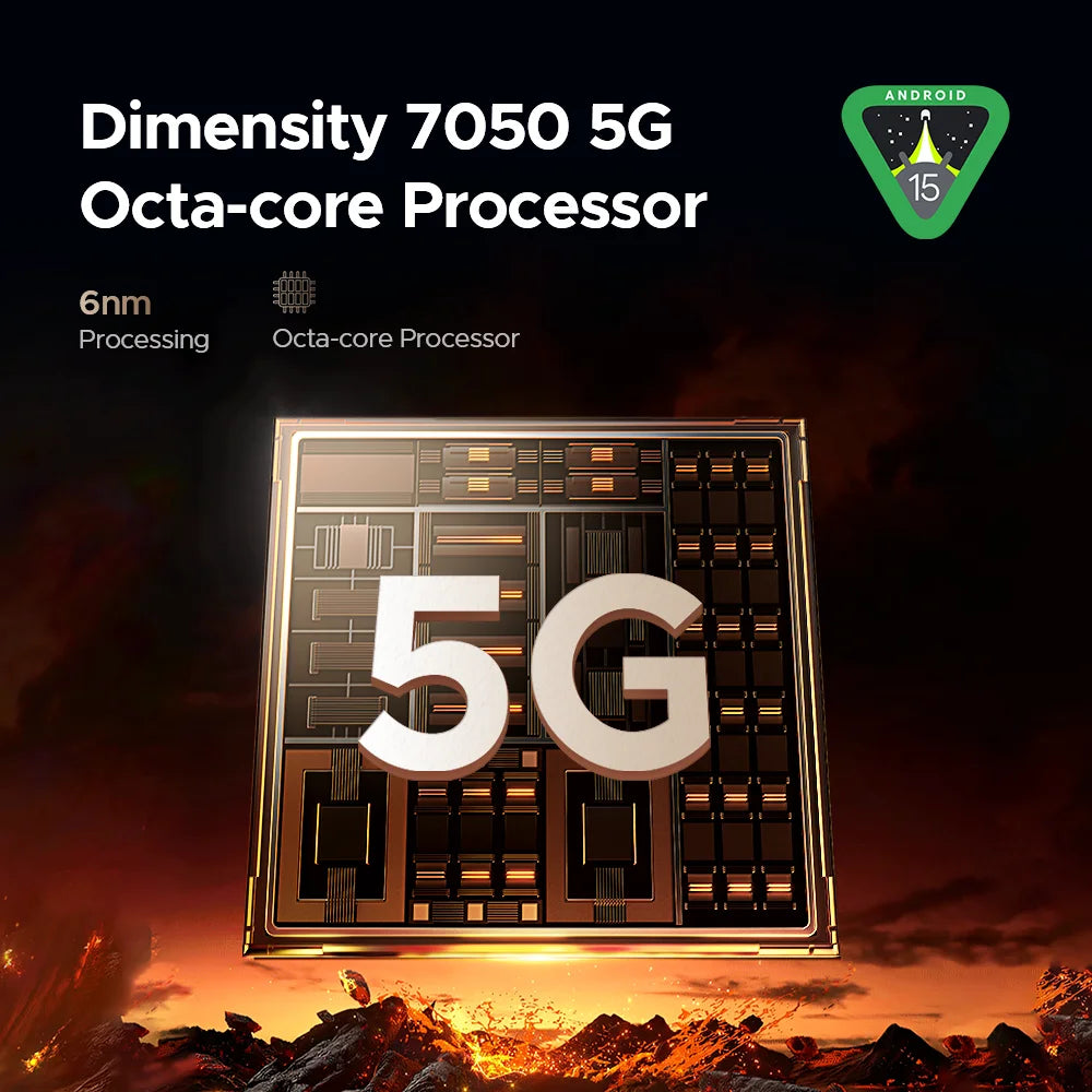 DOOGEE Blade20 Turbo 5G Rugged Phone Gemini Al 6.6'' Screen 10300mAh Battery 8GB 256GB 50MP Camera Android 15 NFC Mobile Phone