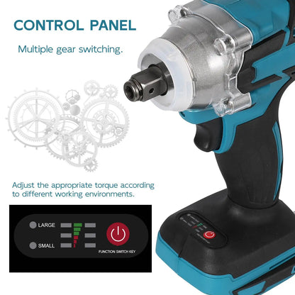 520N. m/1200N.M Cordless Electric Impact French Brushless Hand Electric Driver Electric Tool for Makita 18V Battery