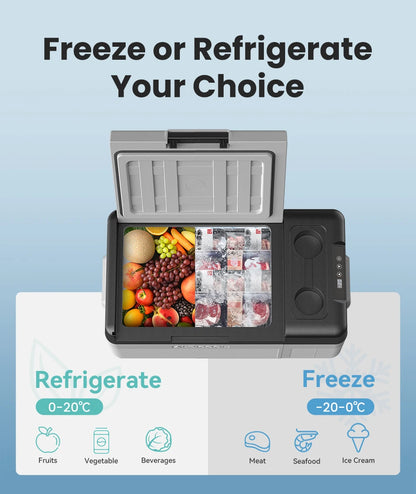 Alpicool CL15 15L Car Refrigerator 12V Compressor Fridge Mini Freezer 12/24V DC 100-240V AC Portable Cooler for Camping Travel