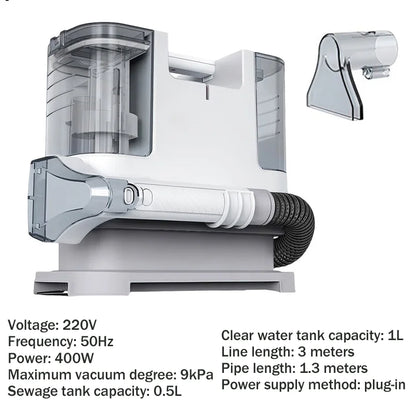 Spot Cleaner Handheld Carpet Cleaner for Sofa Curtain Pet Hair Spray Suction Integrated Machine Clean Machine