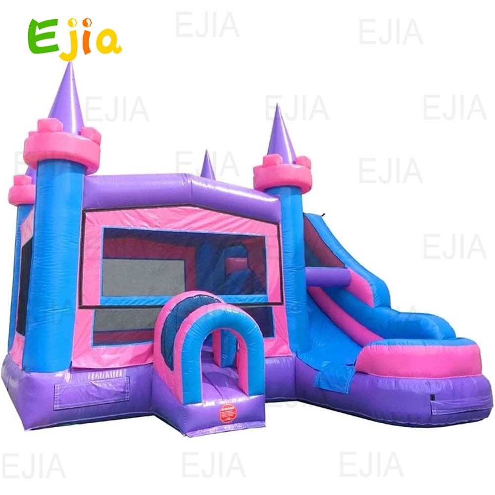 5.8m Inflatable Jungle Bounce House & Slide – Commercial Grade Pink  Combo Bouncy Castle  for Kids Ultimate Fun  Outdoor Events