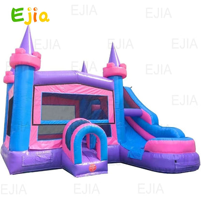 5.8m Inflatable Jungle Bounce House & Slide – Commercial Grade Pink  Combo Bouncy Castle  for Kids Ultimate Fun  Outdoor Events