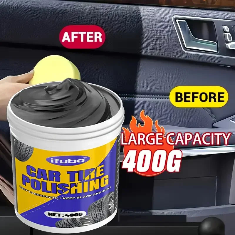 Car Plastic Repair Wax - All-in-One Scratch Remover, Tire Shine Cleaner and Interior Detailing Protectant for Car Trim, Rims