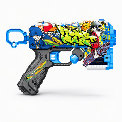 Foam Dart Launcher with Urban Graffiti Design - Save by Buying More, Manual Toy Gun for Kids, Outdoor Action Game