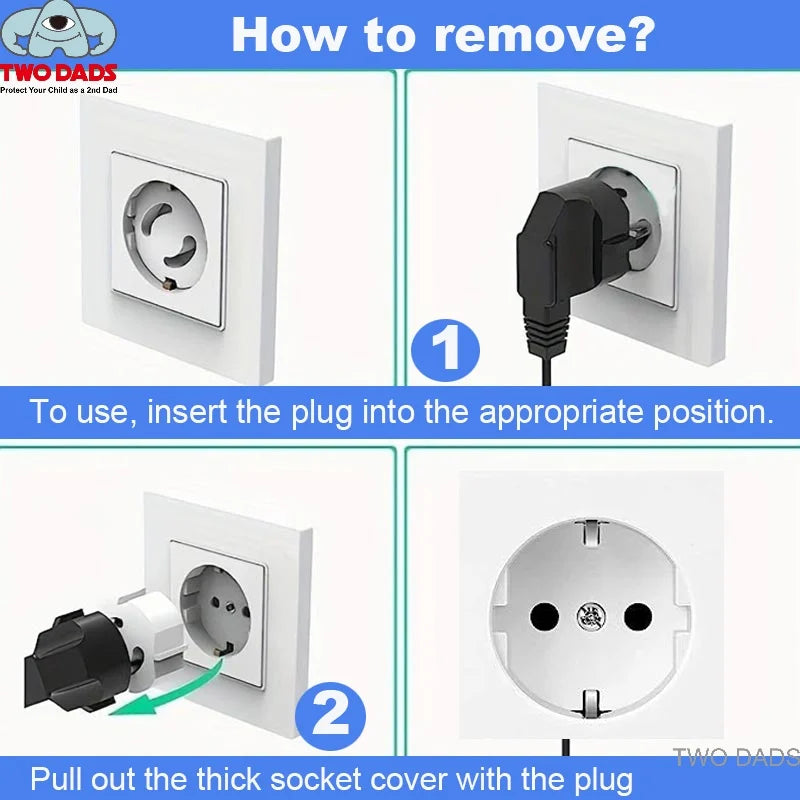 Baby Safety Child Electric Socket Outlet Plug Protection Security Two Phase Safe Lock Cover Kids Sockets Cover Plugs