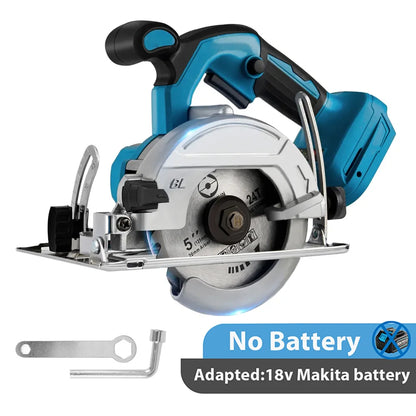 Brushless 5Inch 125mm Mini Electric Circular Saw Cordless 0-45° Adjustbale Woodworking Power Garden Tool For Makita 18V Battery