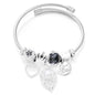 New Trendy Rhinestones Dragonfly Crystal Beaded Pendant Bracelet Stainless Steel 4 Colors Closure Bangles Women Bracelet Jewelry