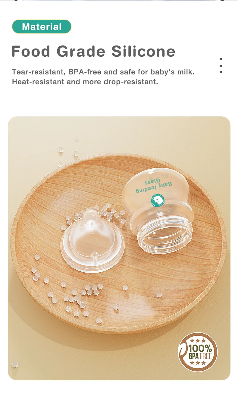 1PCS Newborn Feeding Bottles 90ML/160ML Baby Bottle Glass Bottles Anti-flatulence Milk Feeding Bottles Infant BPA free