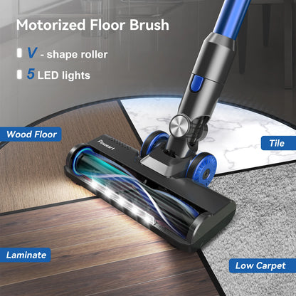 60KPa, 50min, 1L wireless vacuum cleaner for animal hair, Carpet, hard floors, N700