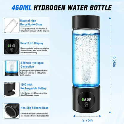 Electric Performance Hydrogen Water creator SPE PEM duel Chamber lonizer + PPB & Time Display Electric Hydrogen Water