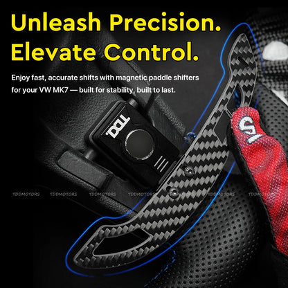 TDD Carbon Fiber Magnetic Paddle Shifters for Volkswagen GTI Golf 7 Golf R MK7/7.5 VW Scirocco Arteon Shift Paddle Extensions