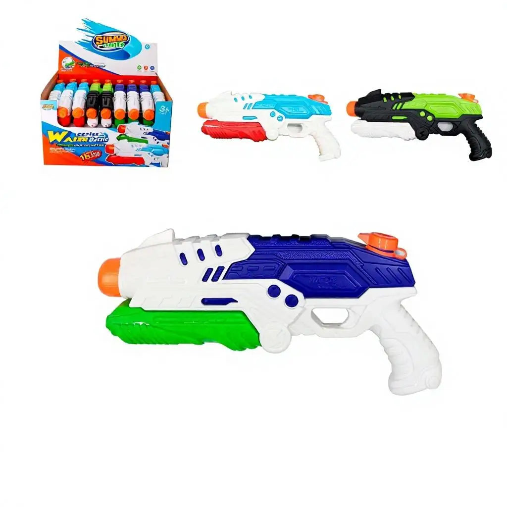 Pack of 2 - 33cm High Pressure Water Gun, Pumping Water Launcher for Children and Adults, Long Range Summer Toy for Beach and Pool, Water Battle Gift