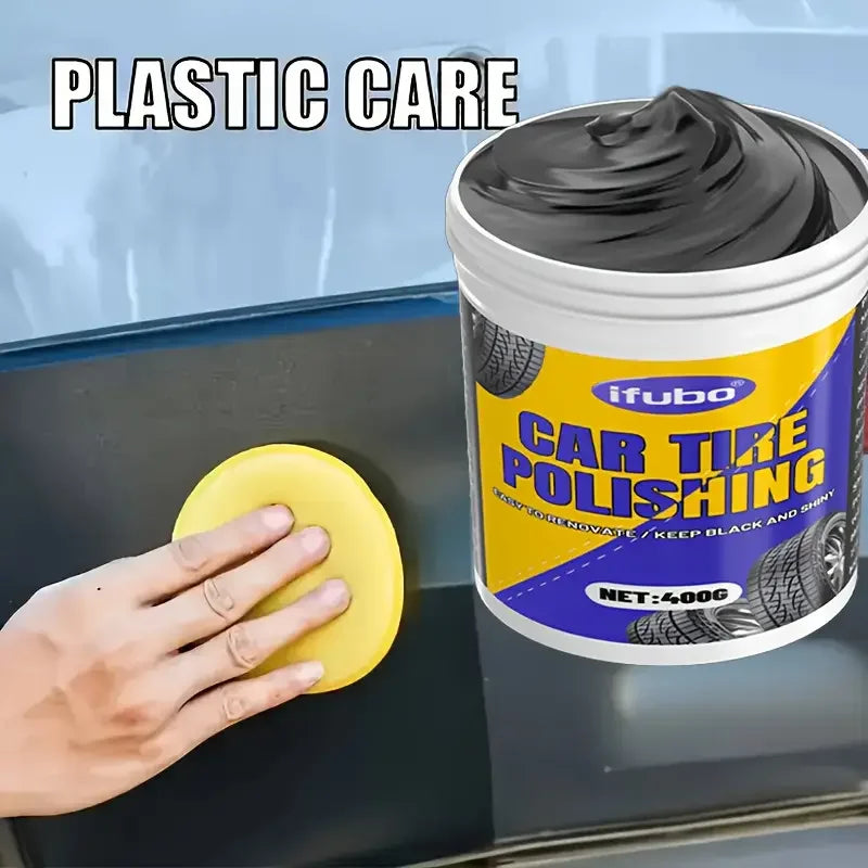 Car Plastic Repair Wax - All-in-One Scratch Remover, Tire Shine Cleaner and Interior Detailing Protectant for Car Trim, Rims