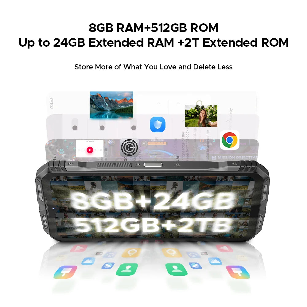 Global Version DOOGEE S118 Pro 5G Rugged Phone Dimensity 7050 10800mAh Battery 6.6'' FHD 120Hz 8GB RAM 512GB ROM Cell Phone NFC