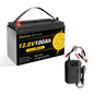 Foursun 12V 100Ah/200Ah/300Ah LiFePO4 Battery with Low-Temp BMS Protection, 4500+ Cycles for Motorhome/Solar/Camping