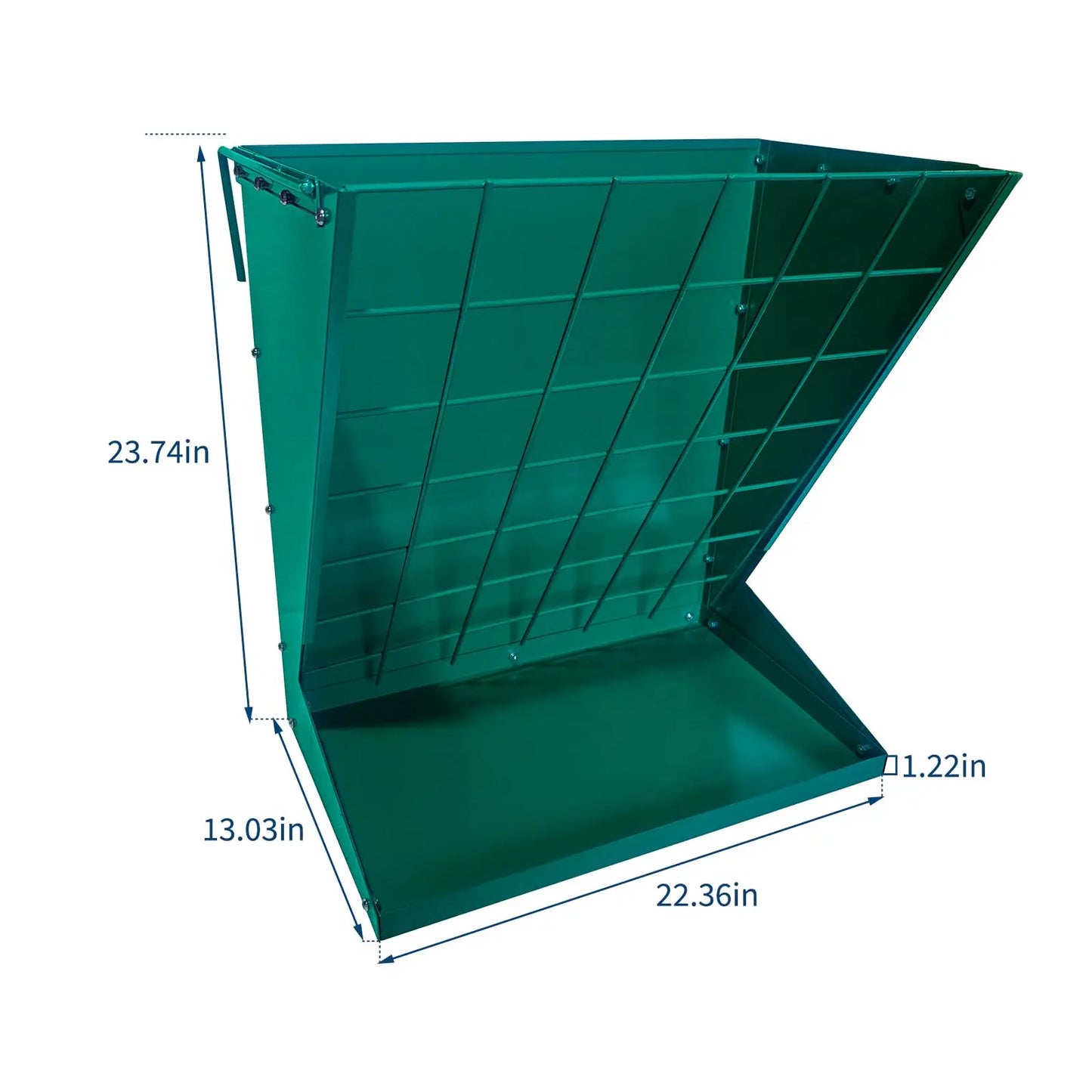 Large Hay Rack, 2 in 1 Large Hay Feeder with Hay and Grain/ Salt Feeder, 60cm Hanging Steel Feeder for Sheep, Goats & Horses Indoor & Outdoor Use