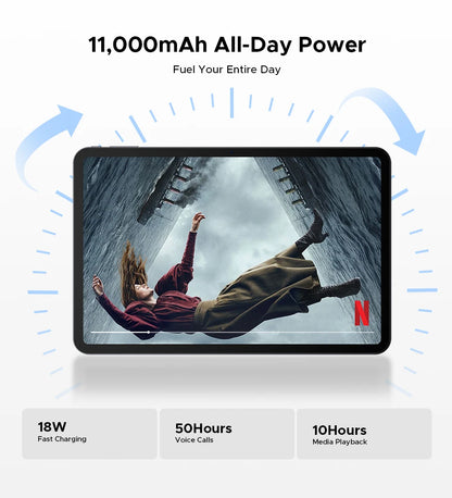 DOOGEE Tab G6 Max Tablet Android 16 32GB+256GGB 13.4'' 90Hz Display 11000mAh Battery 7.7mm Ultra-thin UNISOC T7280 Widevine L1