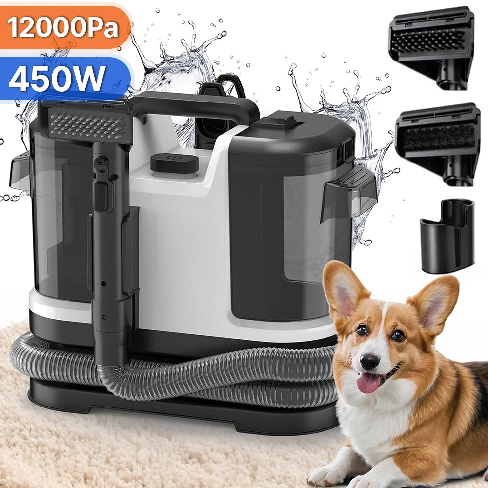 Spot Cleaner 750W 11/15KPa Handheld Carpet Cleaner for Sofa Curtain Spray Suction Integrated Machine Household Clean Machine