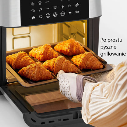 13L Air Fryer Kitchen Machine Oilless Cooker with LED Touch Control,Visible Window,Smart Hot Fryers Machine,Family Oven Size