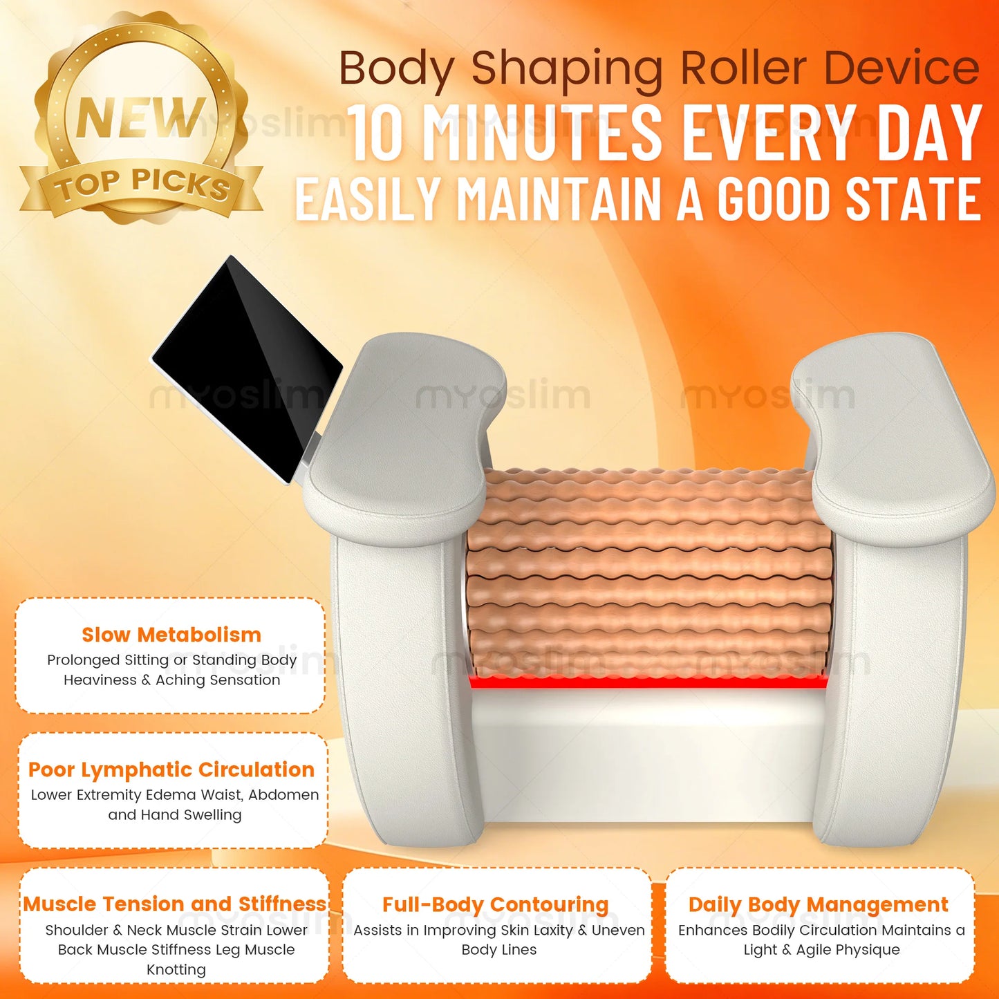 NEW Rolling Massage Chair Machine Weight Loss & Full Body Relax, 3D Roller Massager for Fat Burning Body Shaping Muscle Relief