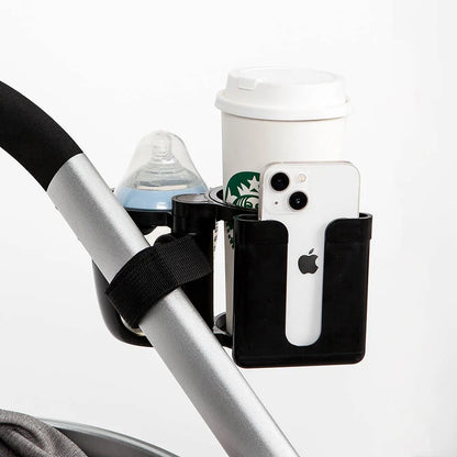 Stroller Cup Holder Phone Support Milk Bottle Drink Cup Holder Conversion 2 Cups For Universal Pram Baby Stroller Accessories