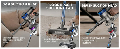 Inse S9X cordless vacuum cleaner, 55KPa, 1 L dust cup, light display battery, for animal hair, Carpet