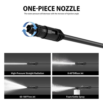 200Bar  Electric High Pressure Washer Jet Washers 3 in 1 Adjustable Nozzle & 7m Hose for Car, Driveway, courtyard Cleaning