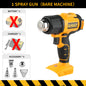 DEWALT 20V Temperatures Adjustable Hot Air Gun Cordless Heat Gun 550°C High Power Welding Thermal Blower Power Tools DCE530