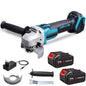 125MM Brushless Cordless Electric Angle Grinder 4 Speed Grinding Polishing Machine Woodworking Power Tool For Makita 18V Battery