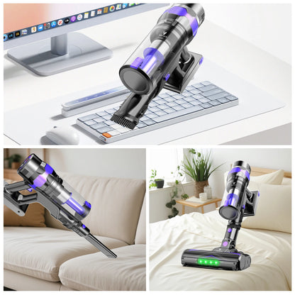 70 KPa/60-minute Cordless Vacuum Cleaner, 6-in-1 Handheld Vacuum Cleaner With LED Display, Upright Stick Vacuum Cleaner, Green Dust Detection Technology, Portable Vacuum Cleaner Suitable For Floors/Hard Surfaces