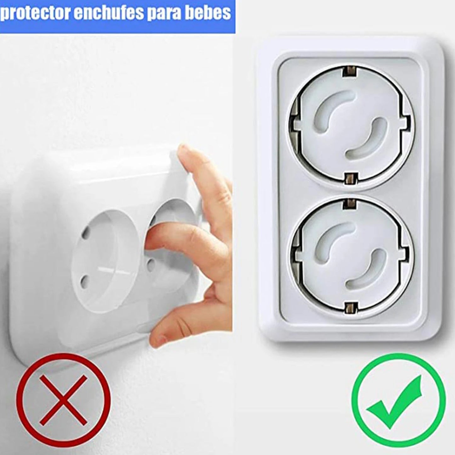Baby Safety Child Electric Socket Outlet Plug Protection Security Two Phase Safe Lock Cover Kids Sockets Cover Plugs
