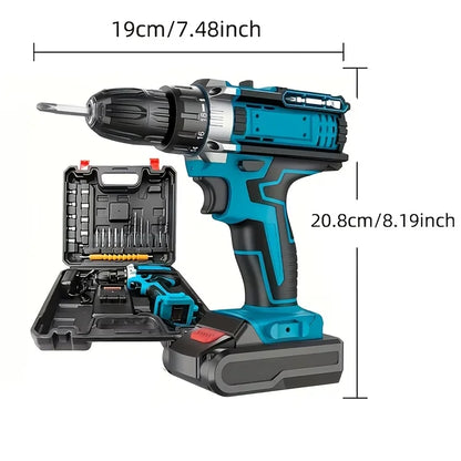 520N.M Torque Impact Drill Electric Screwdriver 3 IN 1 Cordless Electric Hammer Drill Driver Lithium-Ion Battery Power Tools