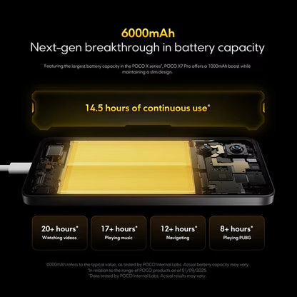 POCO X7 Pro 5G NFC 256GB 12GB 512GB Dimensity 8400-Ultra 6.67" 120Hz Display 6000mAh 5G NFC