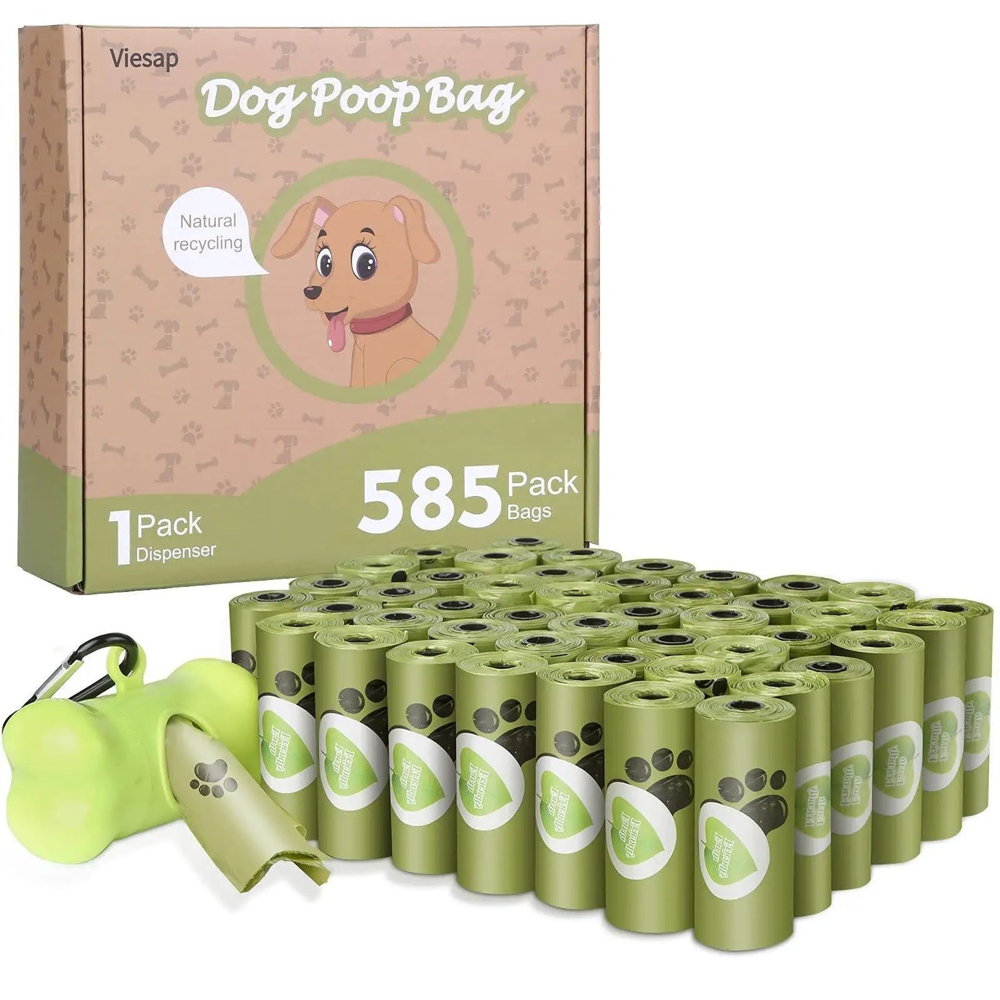 40 Pcs Pet Waste Bags Set, Thicke Ned Disposable Poop Bags for Dogs Cats, Leak-Proof Odor-Control Cleanup Bags for Walking Travel, Practical Gift for Pet Owners Dog Lovers