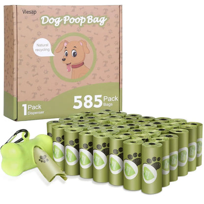 40 Pcs Pet Waste Bags Set, Thicke Ned Disposable Poop Bags for Dogs Cats, Leak-Proof Odor-Control Cleanup Bags for Walking Travel, Practical Gift for Pet Owners Dog Lovers