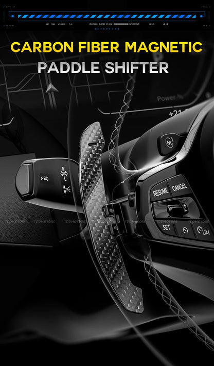 TDD Carbon Fiber Steering Wheel Magnetic Paddle Shifter for Volkswagen Golf 8 MK8 CC GTI R Car Modified Interior